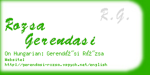 rozsa gerendasi business card